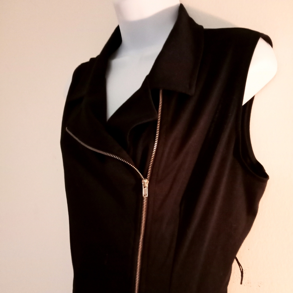 NWOTπ FREE GIFT IS INCLUDED πDiagonal Zipper Metal Stretchable Dress Midi - Picture 10 of 15
